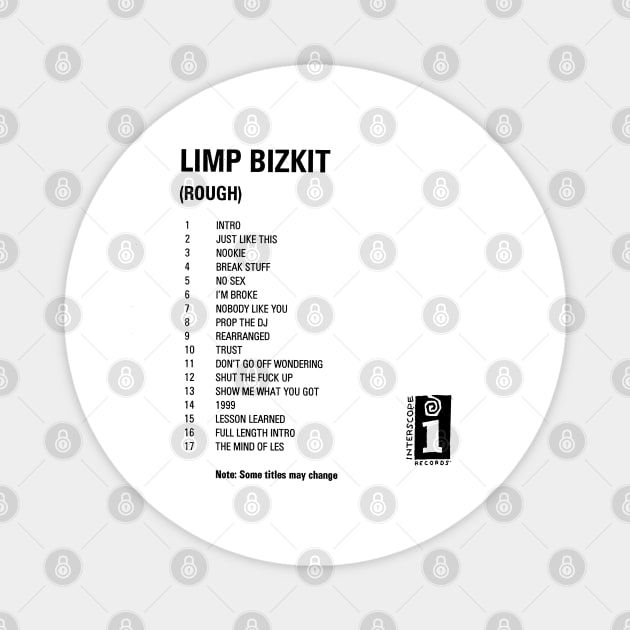 SONG LIST LIMP BIZKIT Magnet by JungleLordArt